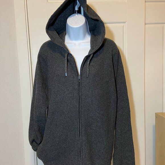 Modern Ambition Charcoal Full Zip Hoodie Sweater-Knit Jacket XL - Picture 2 of 4